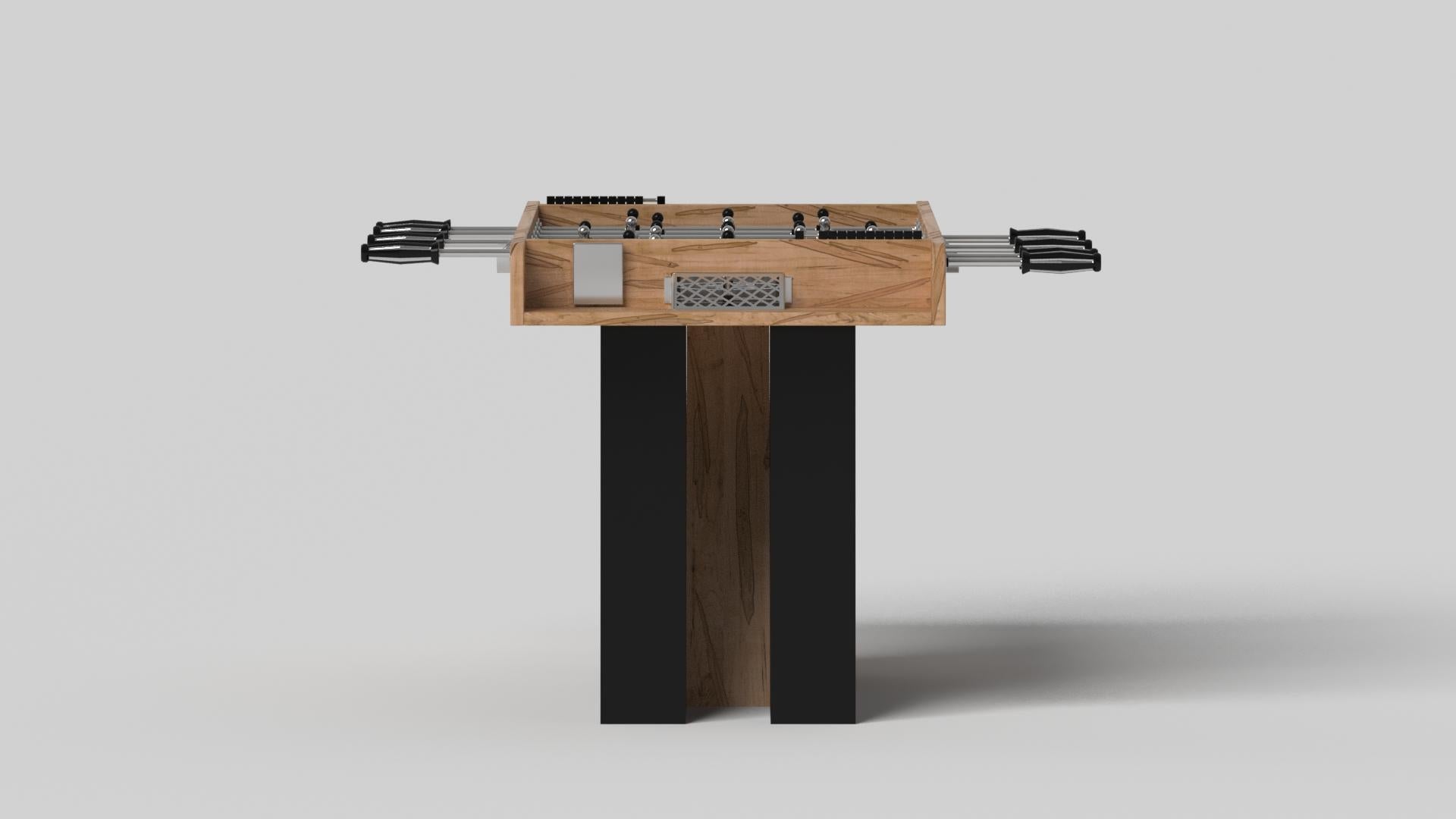 Modern Elevate Customs Stilt Foosball Tables /Solid Curly Maple wood in 5' -Made in USA For Sale