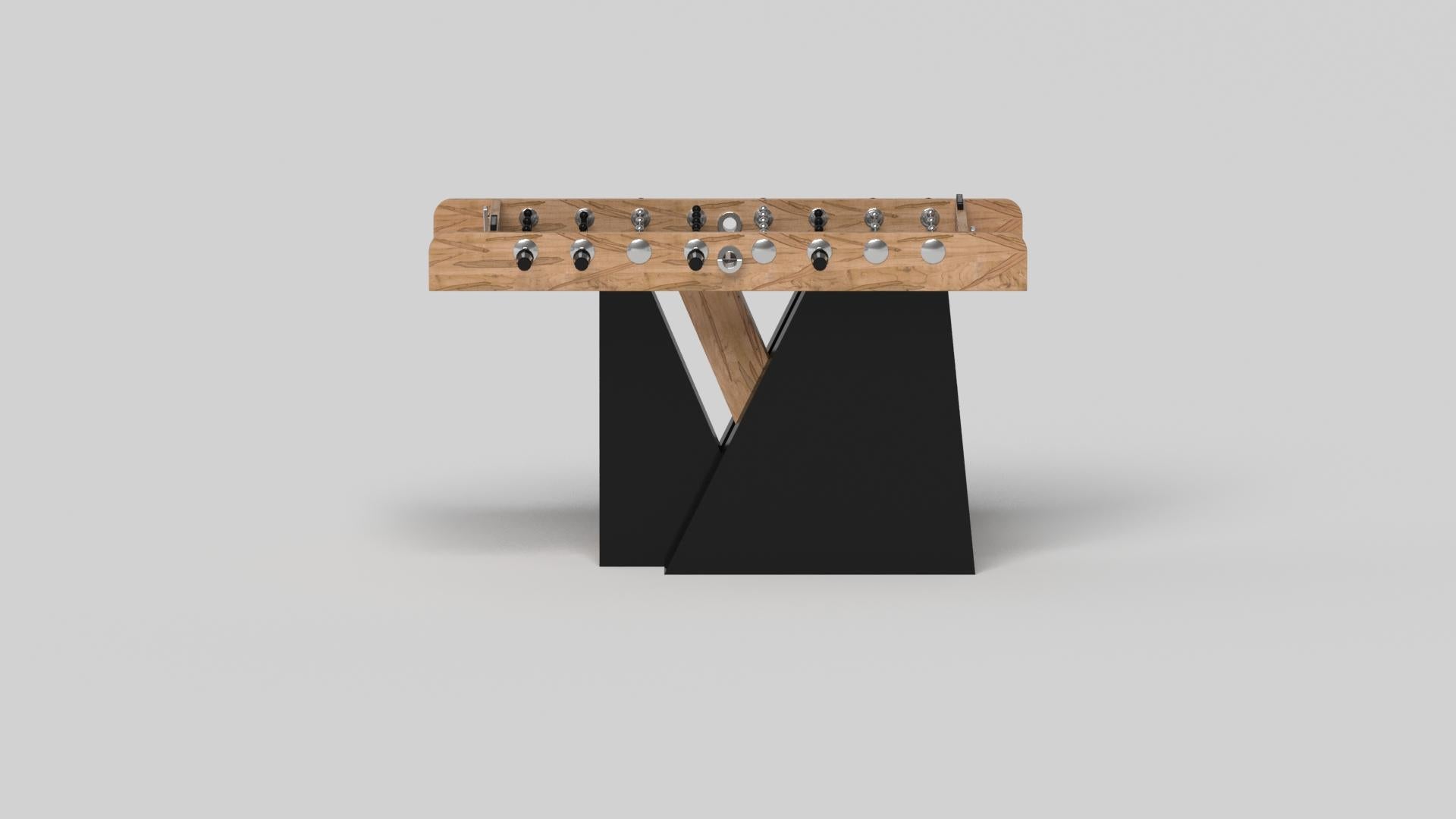 Hand-Crafted Elevate Customs Stilt Foosball Tables /Solid Curly Maple wood in 5' -Made in USA For Sale