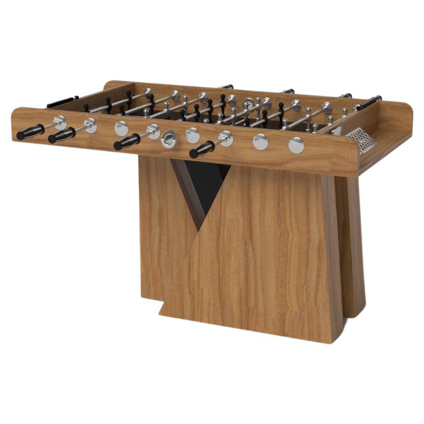 Elevate Customs Stilt Foosball Tables / Solid Teak Wood in 5' - Made in USA For Sale