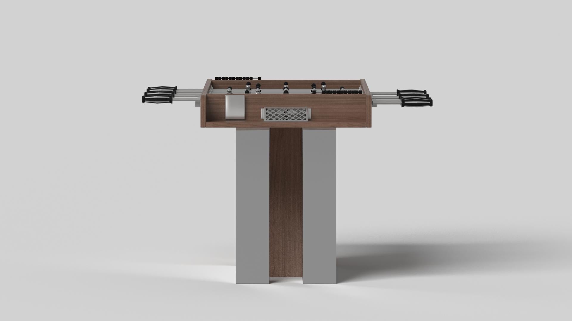 Modern Elevate Customs Stilt Foosball Tables / Solid Walnut Wood in 5' - Made in USA For Sale