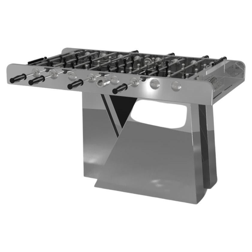 Elevate Customs Stilt Foosball Tables / Stainless Steel Metal in 5' -Made in USA For Sale
