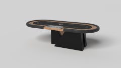 Elevate Customs tables Stilt poker tables /Bois d'érable solaire frisé de 8'8" - Fabriqué aux États-Unis