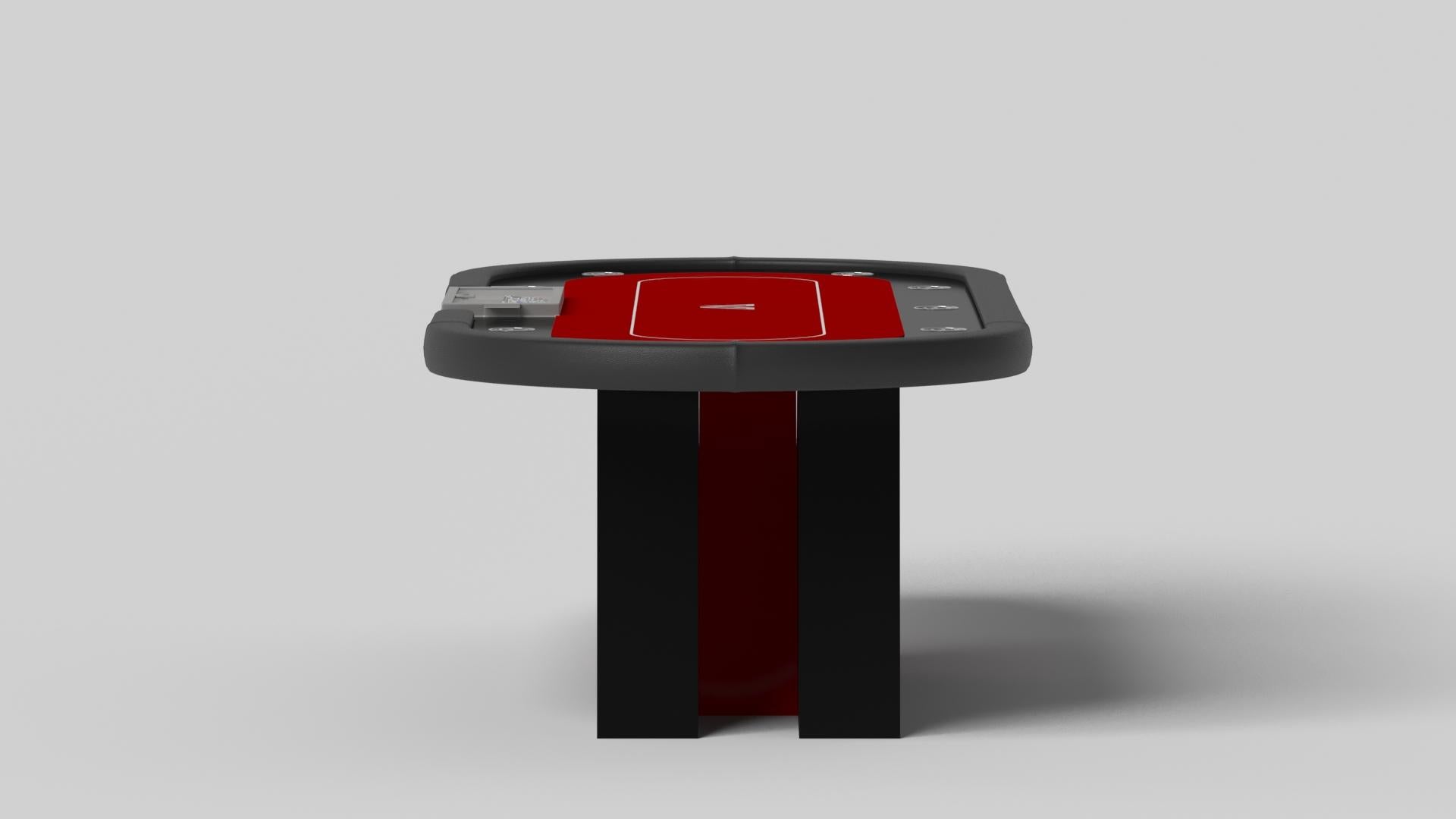 Moderne Tables de poker Stilt Customs / Couleur noire Pantone solide en 8'8