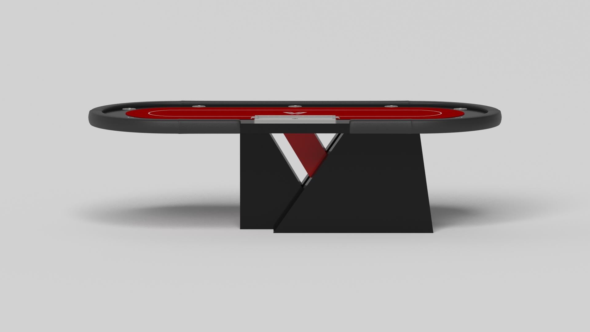 American Elevate Customs Stilt Poker Tables / Solid Pantone Black Color in 8'8