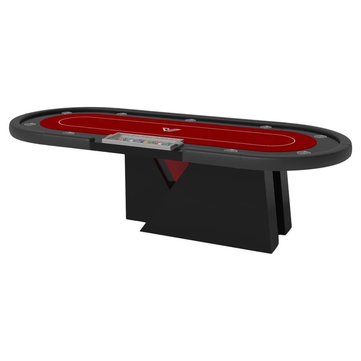 Elevate Customs Stilt Poker Tables / Solid Pantone Black Color in 8'8" - USA For Sale