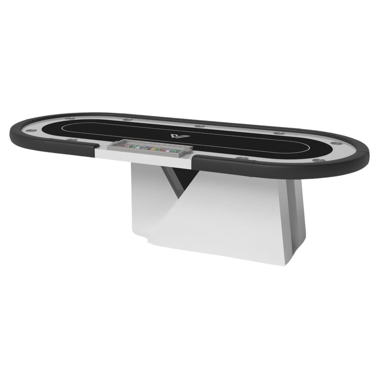 Tables de poker Stilt Customs / Couleur blanche Pantone massif en 8'8" - USA