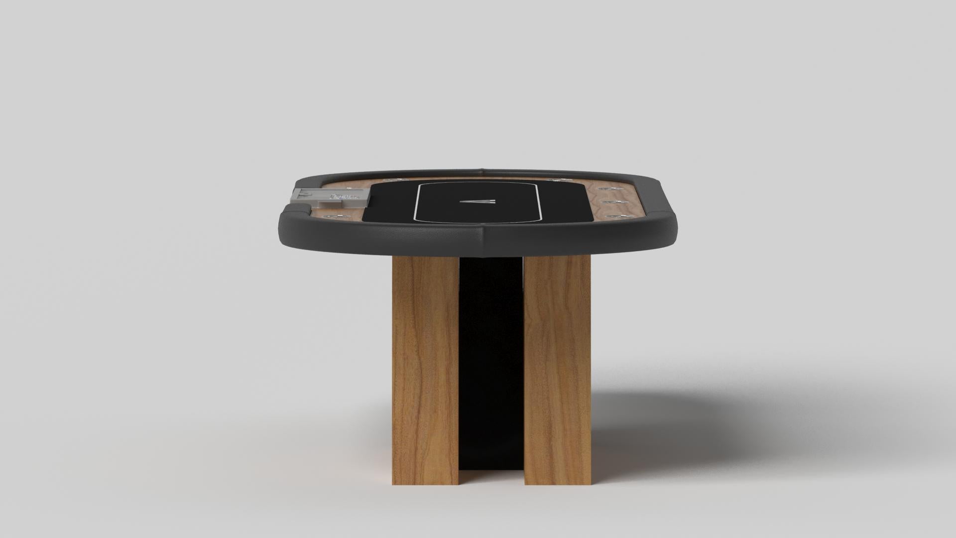 Modern Elevate Customs Stilt Poker Tables / Solid Teak Wood in 8'8