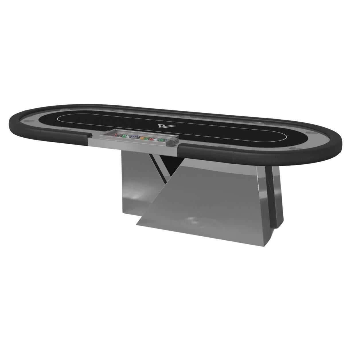 Elevate Customs Stilt Poker Tables / Stainless Steel Sheet Metal in 8'8" - USA For Sale