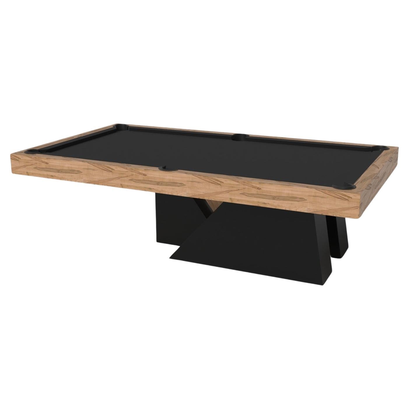 Table de piscine Stilt Customs / Bois d'érable bouclé massif de 9' - Fabriqué aux États-Unis