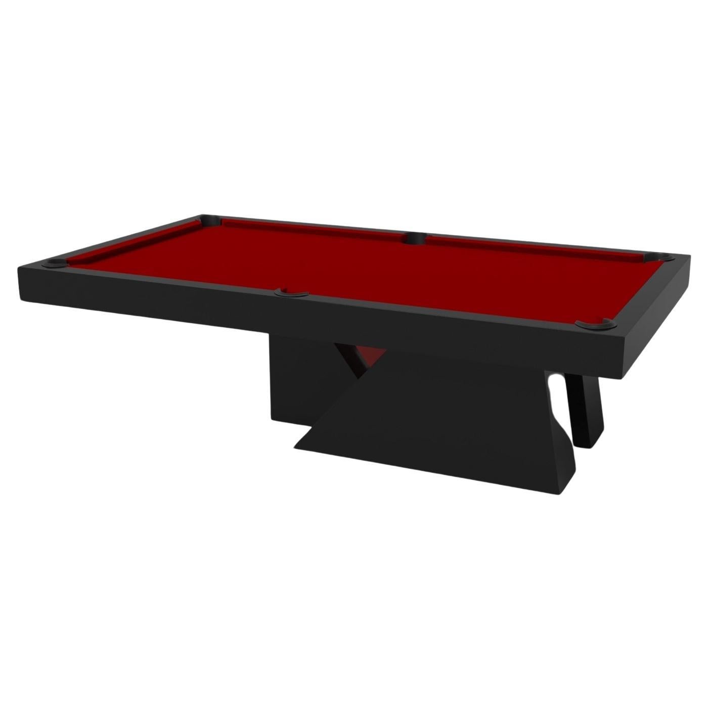 Elevate Customs Stilt Pool Table / Solid Pantone Black in 7'/8' - Made in USA For Sale
