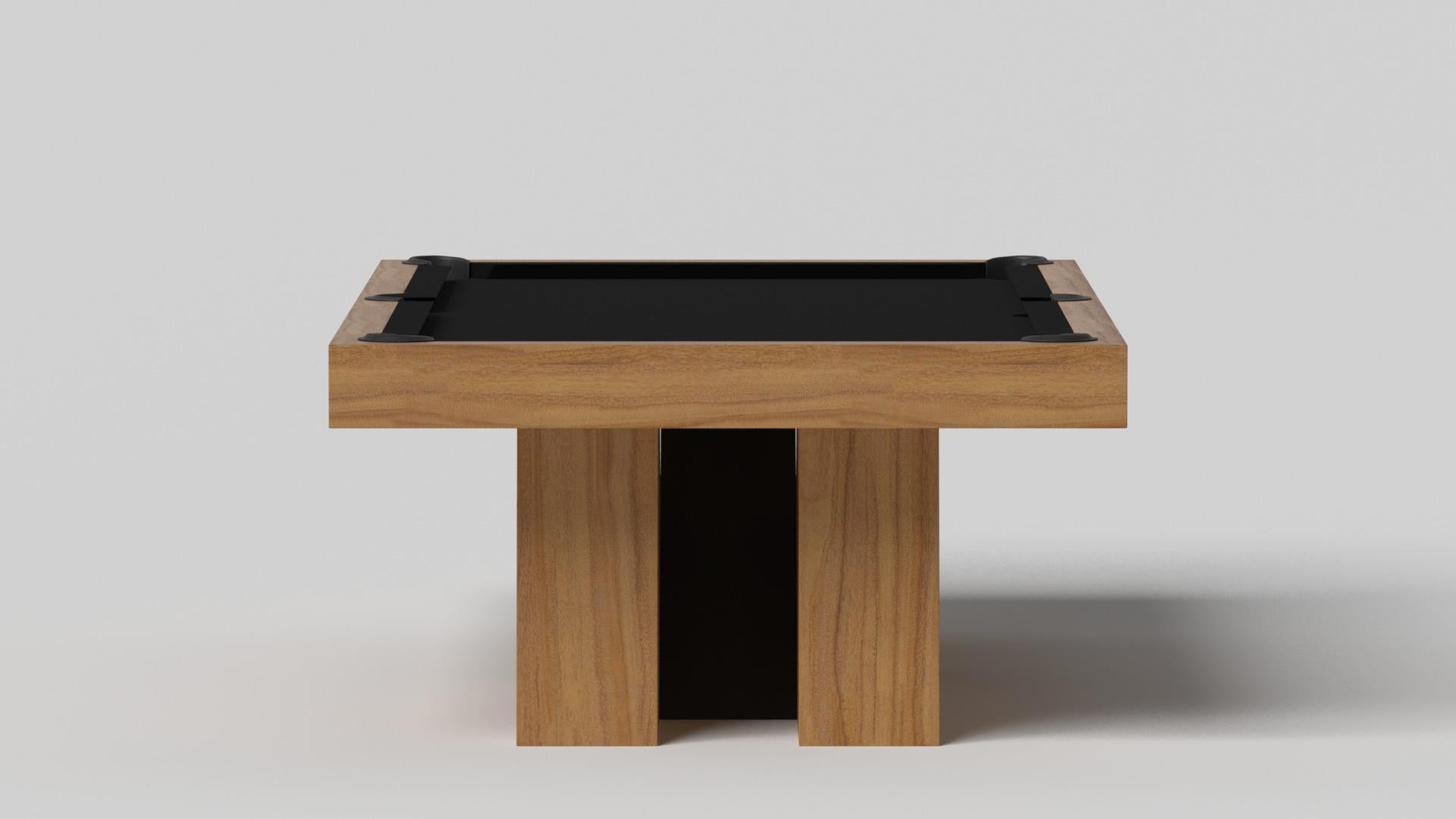 Moderne Elevate Customs Stilt Pool Table / Solid Teak Wood in 8.5' - Made in USA en vente