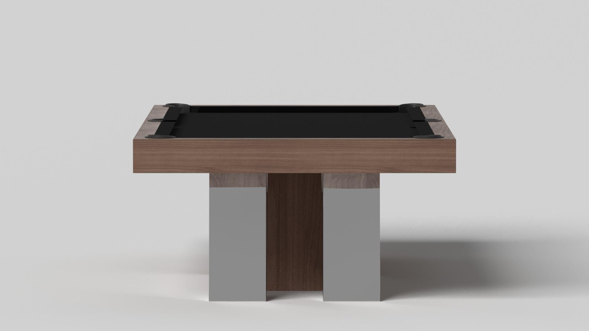 Modern Elevate Customs Stilt Pool Table / Solid Walnut Wood in 7'/8' - Made in USA For Sale
