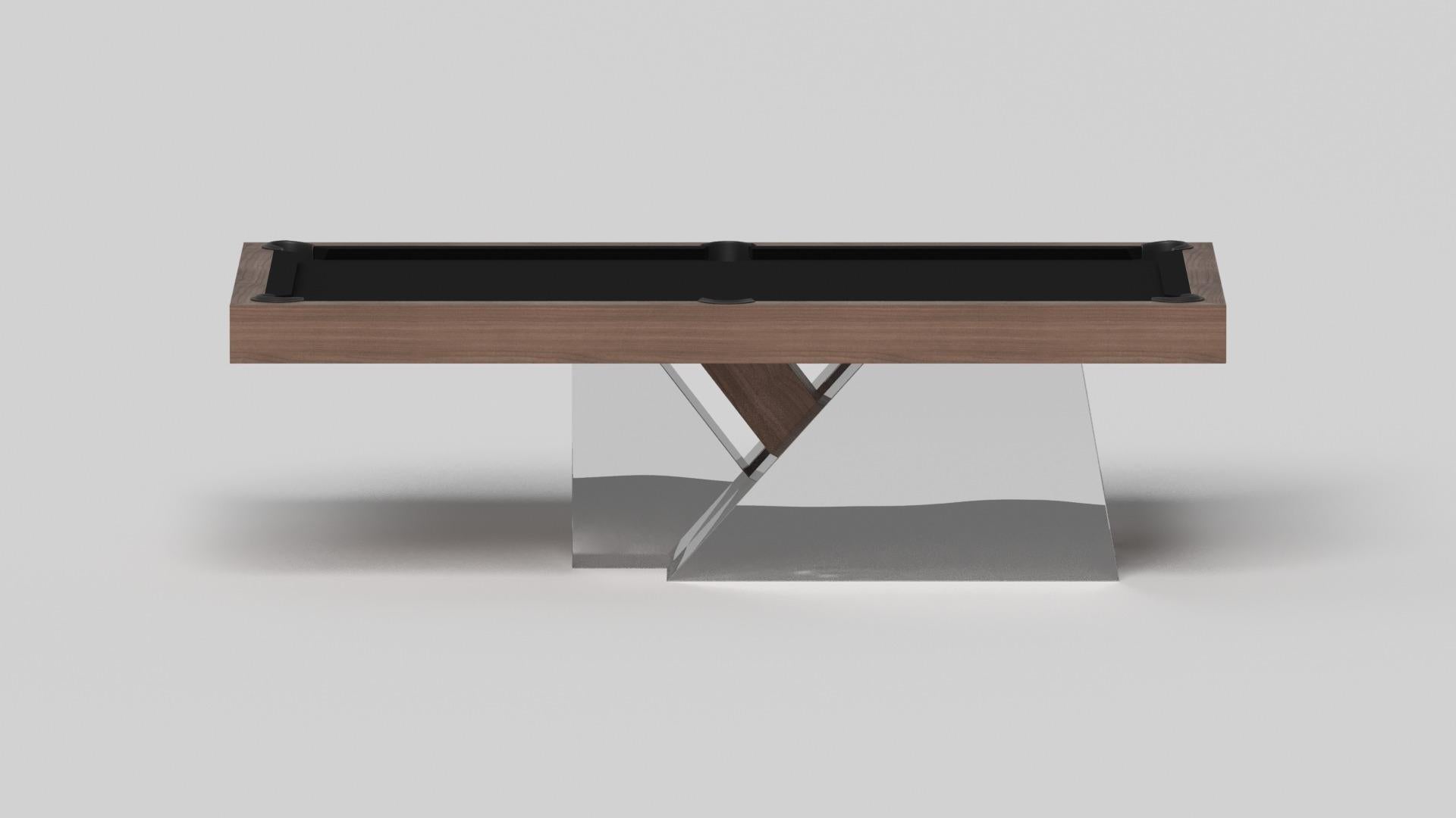 Américain Elevate Customs Stilt Pool Table / Solid Walnut Wood in 9' - Made in USA en vente