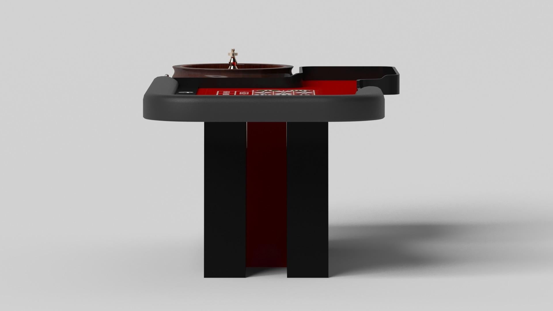 Modern Elevate Customs Stilt Roulette Tables / Solid Pantone Black Color in 8'2