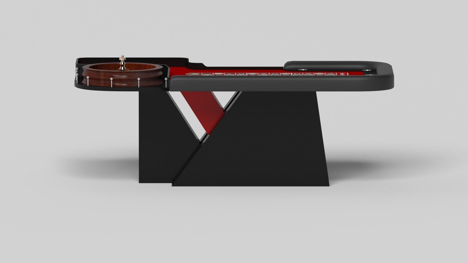 American Elevate Customs Stilt Roulette Tables / Solid Pantone Black Color in 8'2