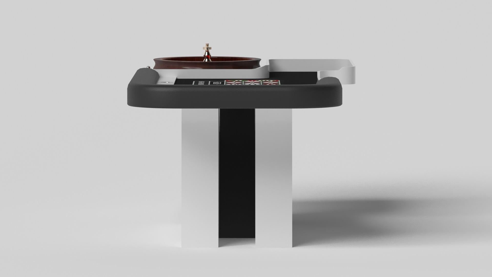 Modern Elevate Customs Stilt Roulette Tables / Solid Pantone White Color in 8'2