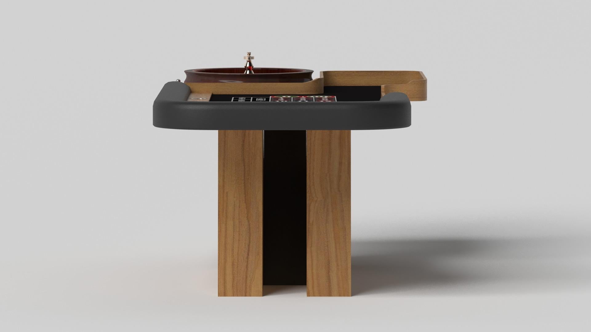 Modern Elevate Customs Stilt Roulette Tables / Solid Teak Wood in 8'2