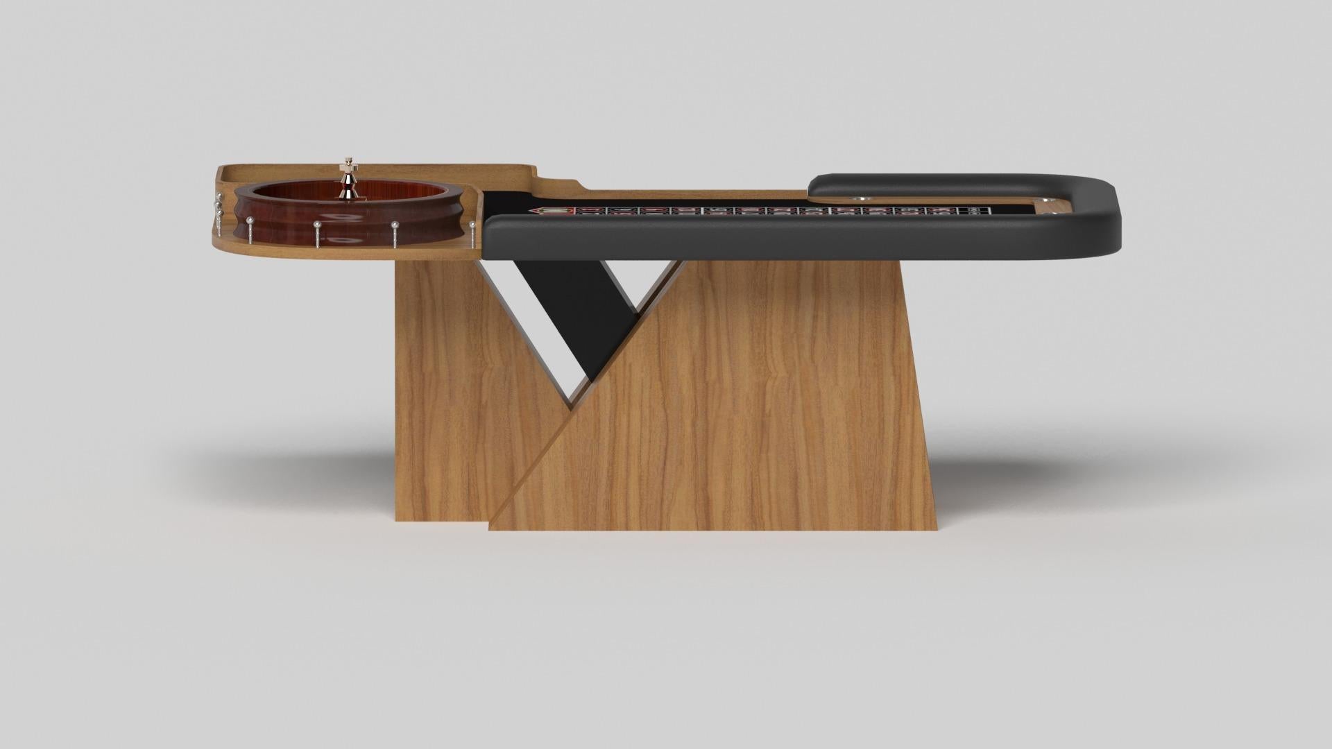American Elevate Customs Stilt Roulette Tables / Solid Teak Wood in 8'2