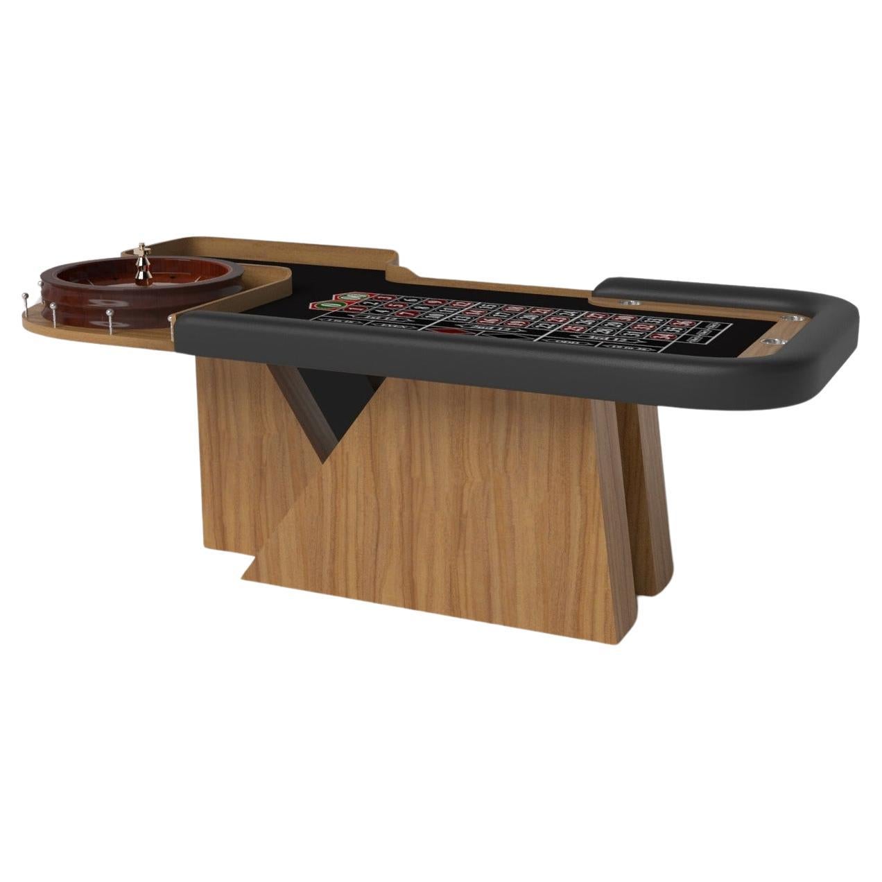Elevate Customs Stilt Roulette Tables / Solid Teak Wood in 8'2" - Made in USA For Sale