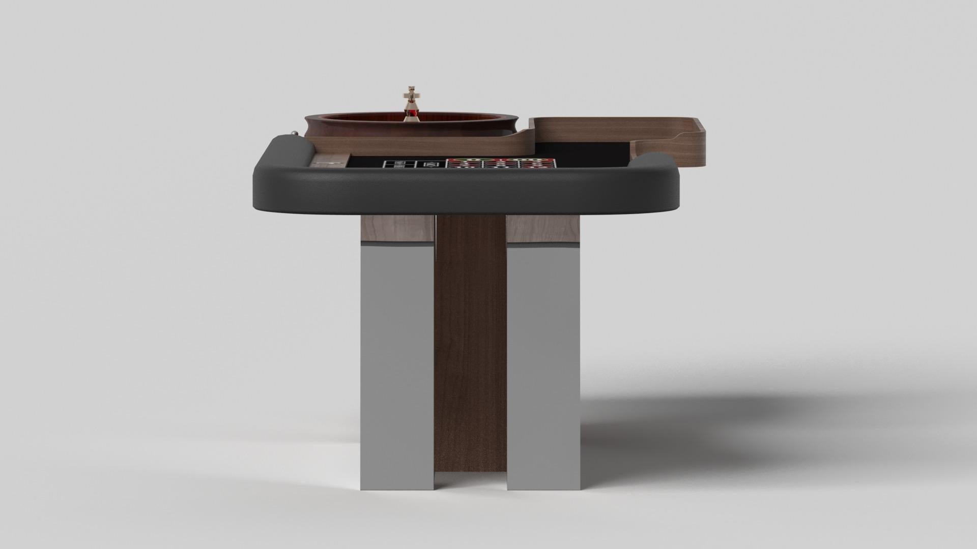 Modern Elevate Customs Stilt Roulette Tables / Solid Walnut Wood in 8'2