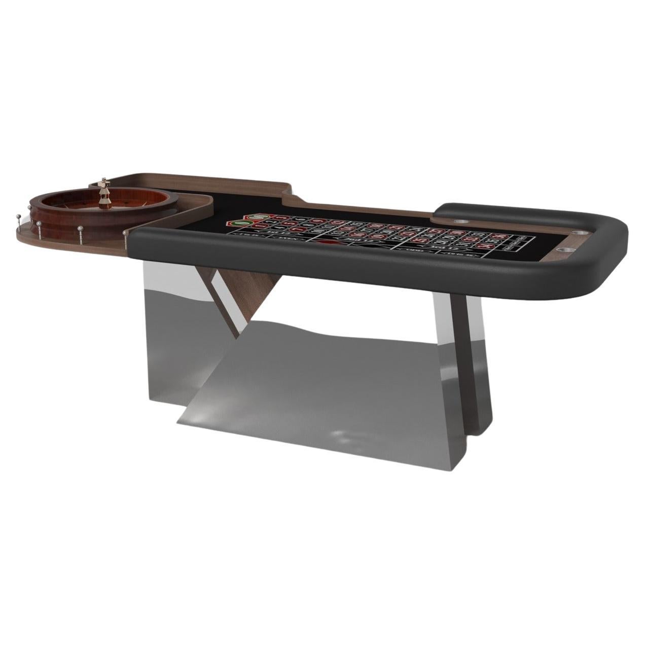 Elevate Customs Stilt Roulette Tables / Solid Walnut Wood in 8'2" - Made in USA For Sale
