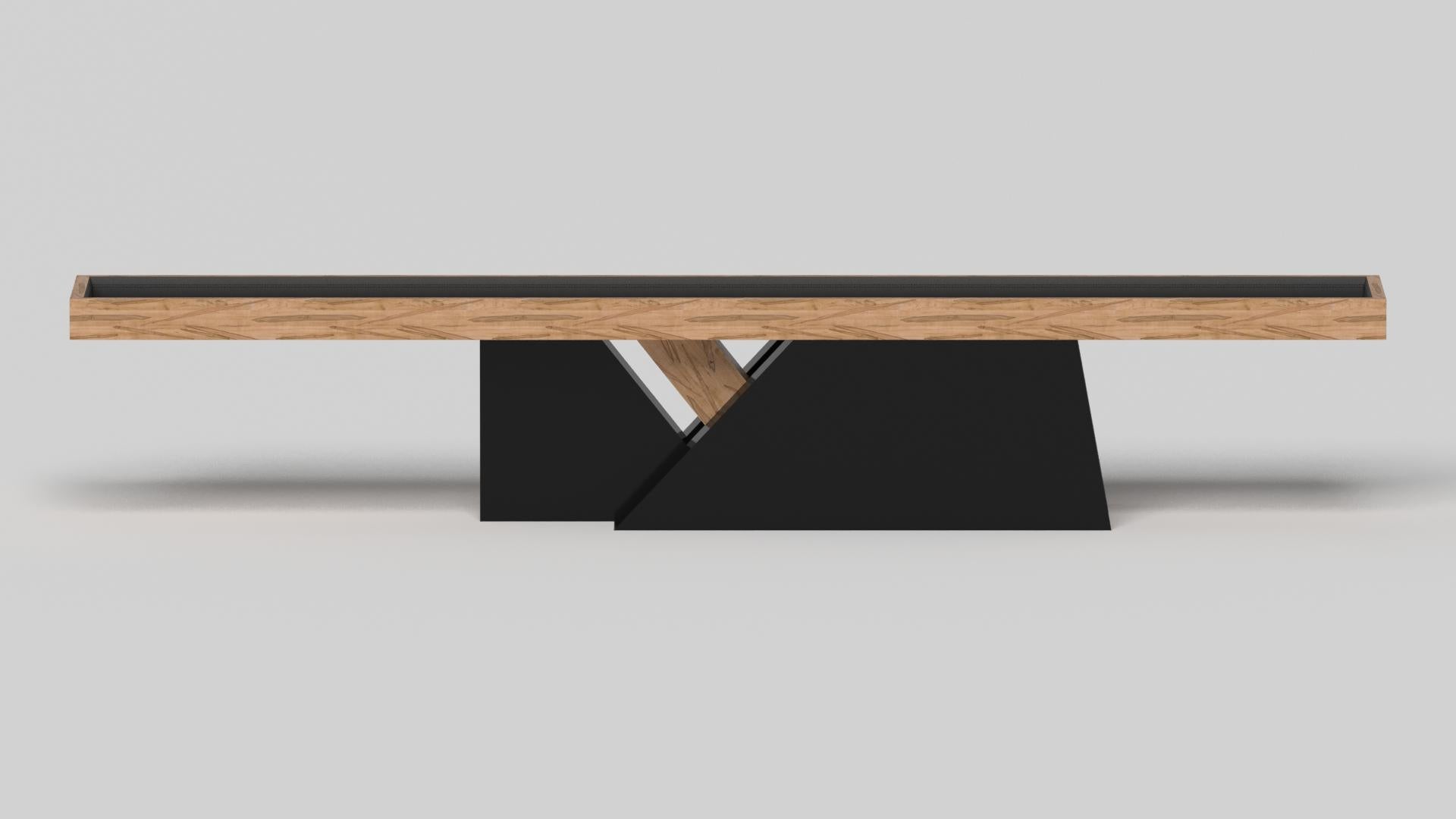 American Elevate Customs Stilt Shuffleboard Tables / Solid Curly Maple Wood in 9' - USA For Sale