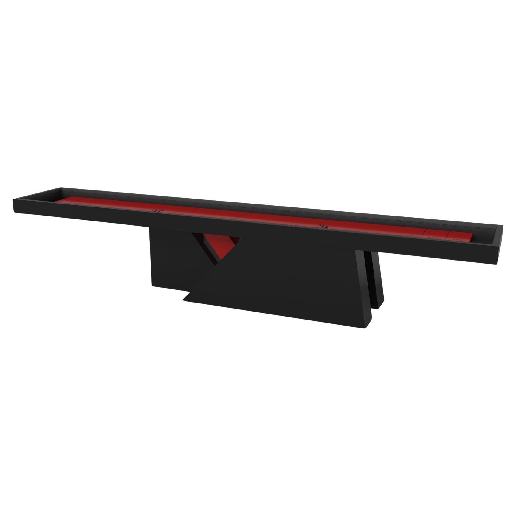 Elevate Customs tables Stilt Shuffleboard /Solid Pantone Black Color in 12' -USA