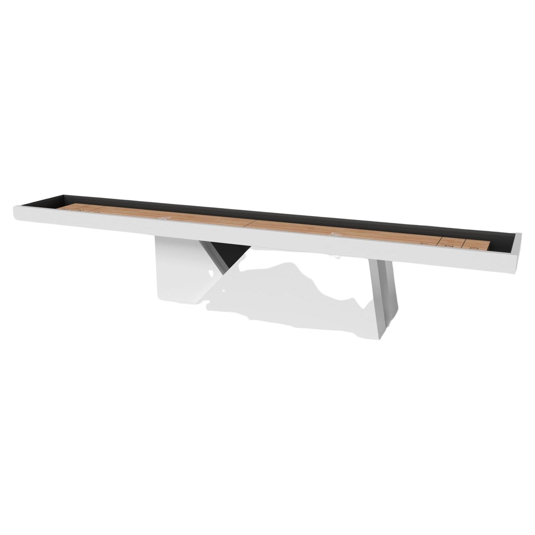 Elevate Customs Stilt Shuffleboard Tables / Solid Pantone White Color in 9' -USA