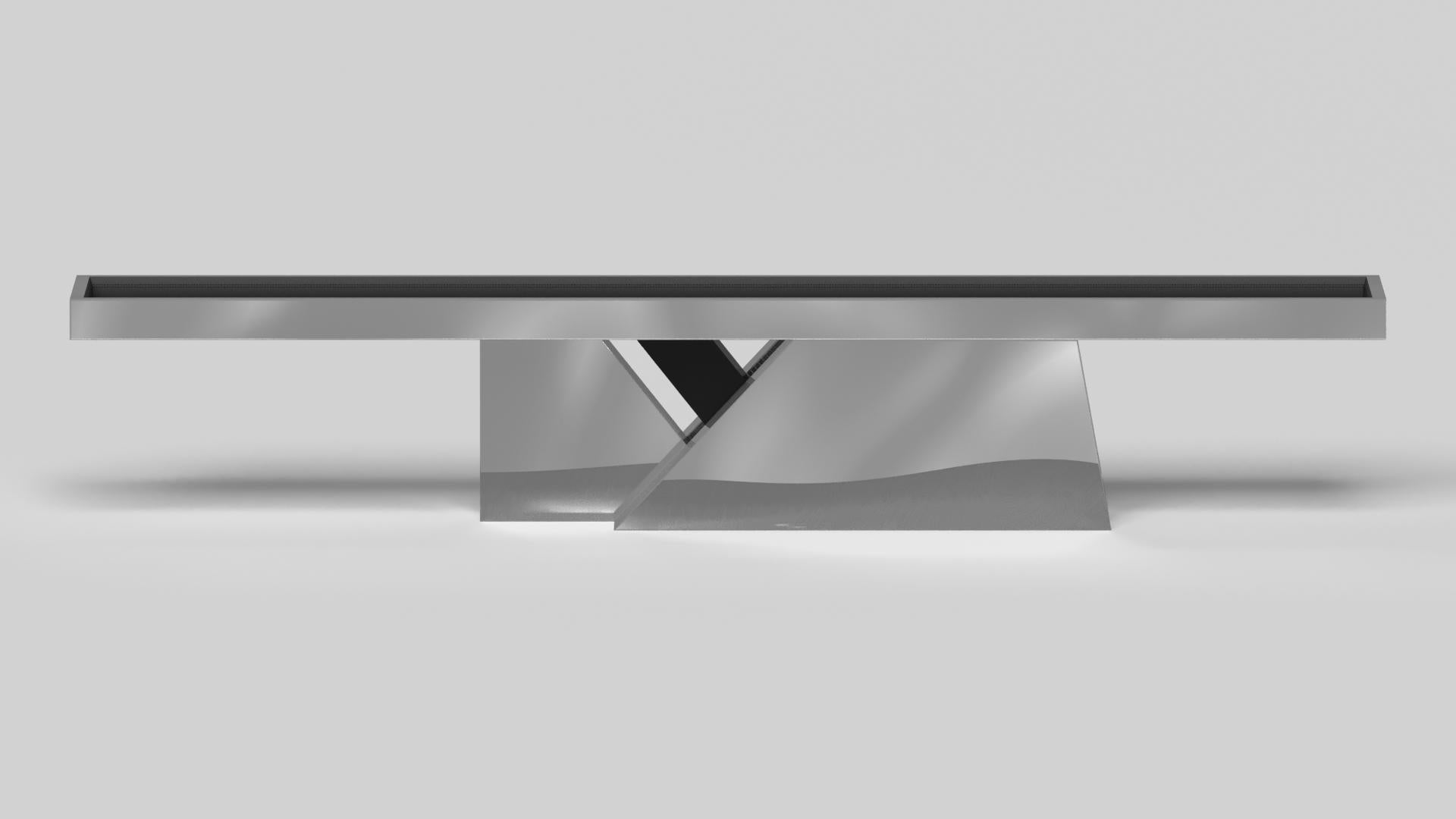 Américain Elevate Customs tables Stilt Shuffleboard tables/Étiquette en acier inoxydable en 14'USA en vente