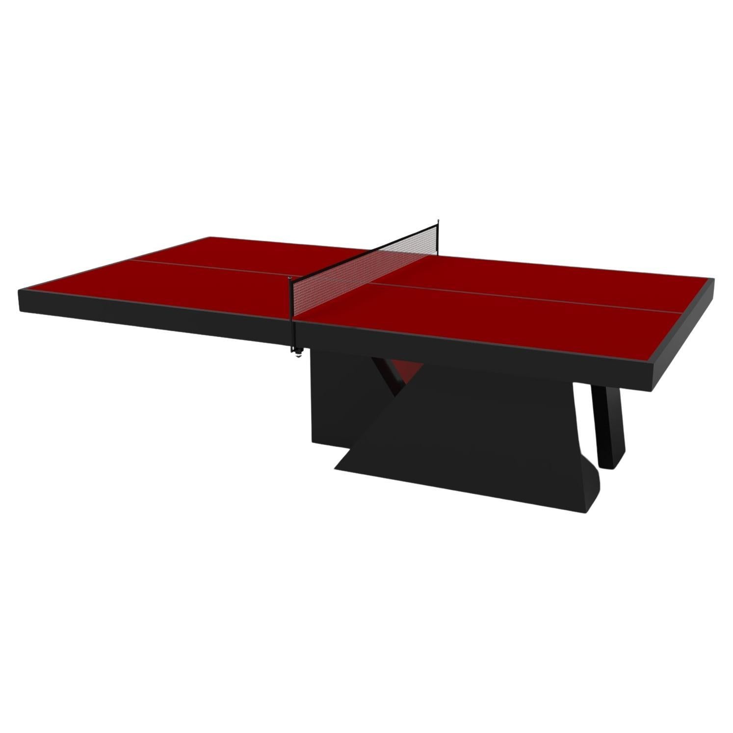 Elevate Customs Stilt Tennis Table /Solid Pantone Black Color in 9' -Made in USA