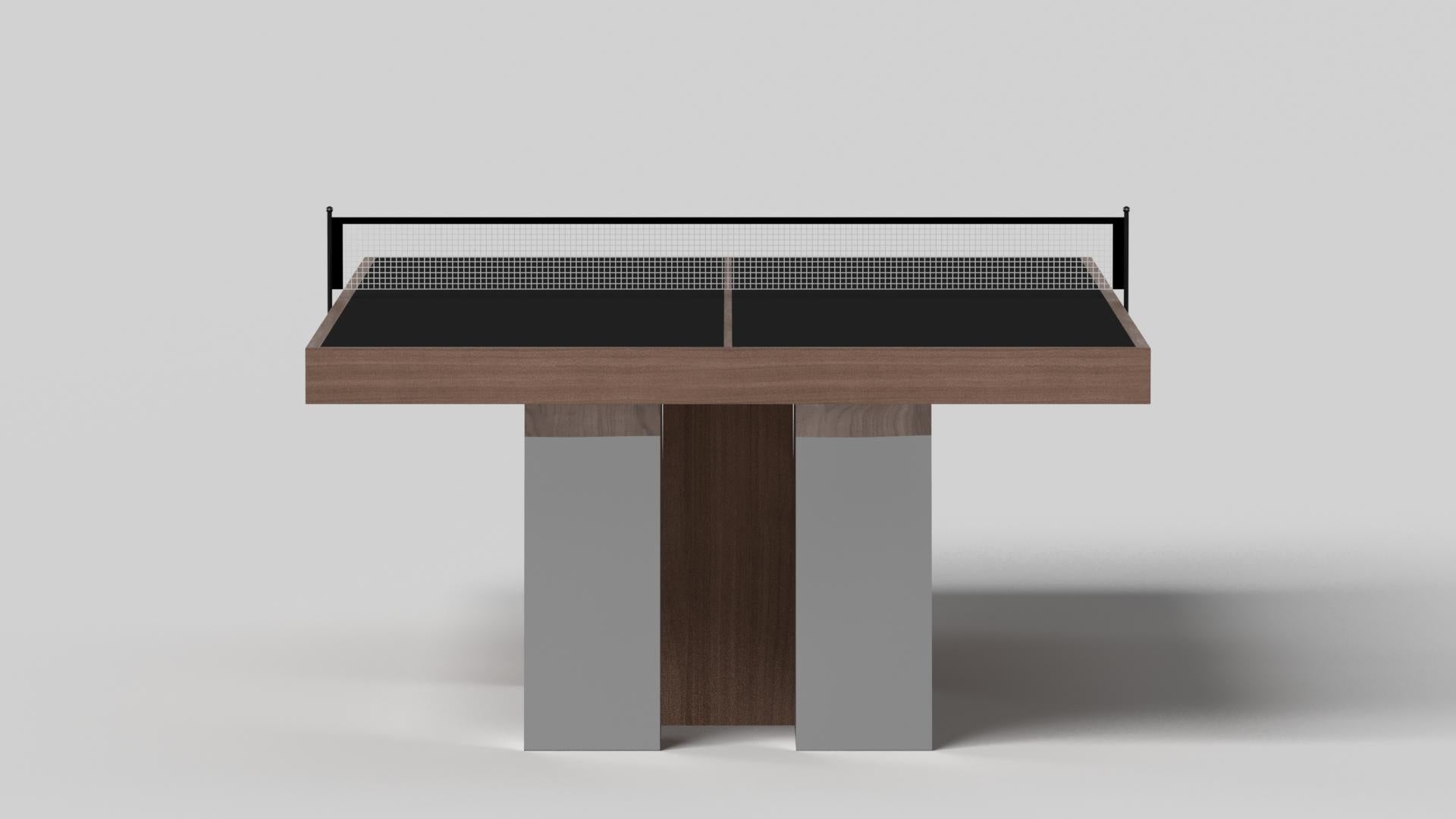 Moderne Table de tennis sur échasses Elevate Customs / Bois de noyer massif en 9' - Made in USA en vente