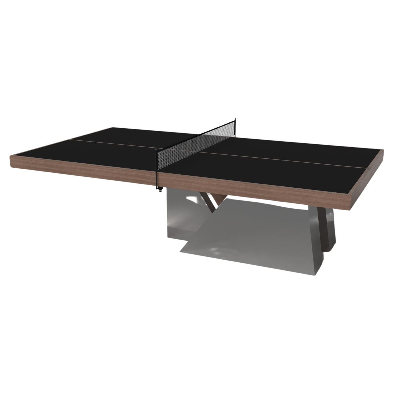 Elevate Customs Stilt Tennis Table / Solid Walnut Wood in 9' - Made in USA For Sale