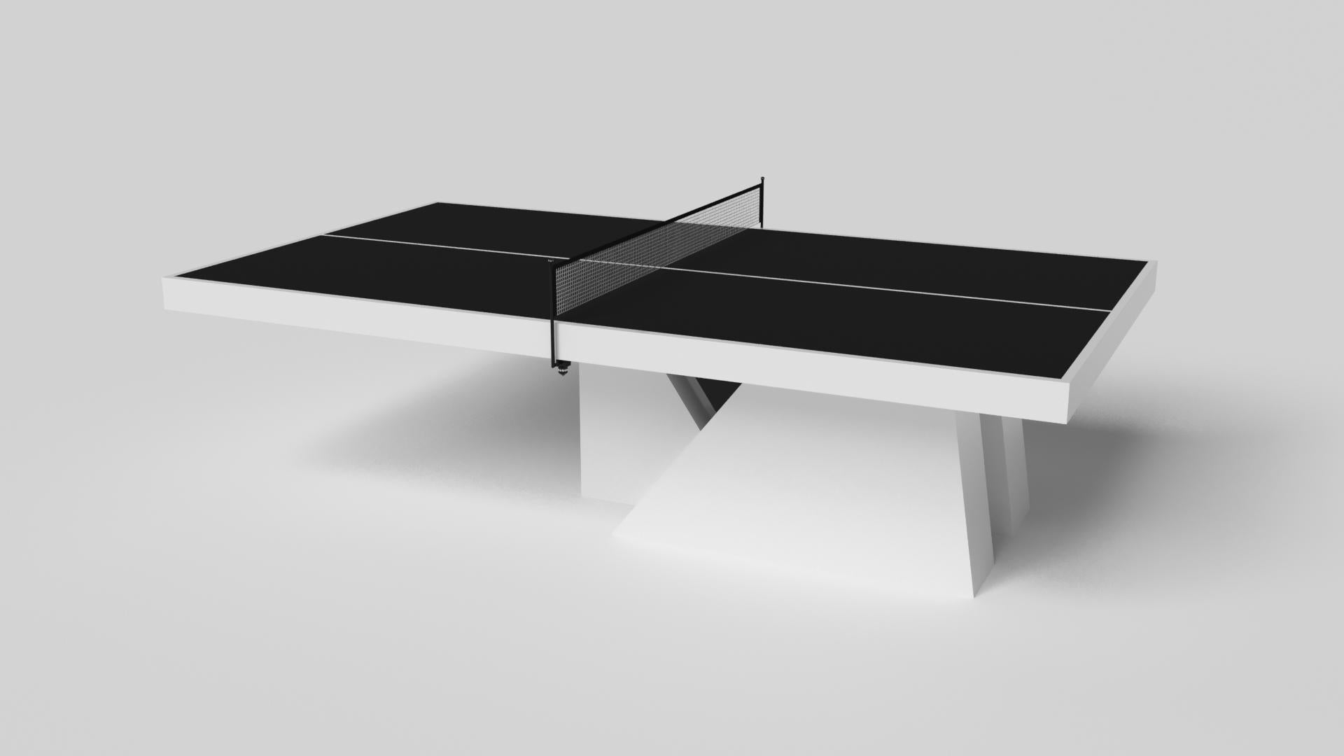 An asymmetric base creates a free-floating silhouette, making the Stilt table tennis table in chrome with walnut a compelling, contemporary addition to the modern home. Crafted from durable metal with walnut wood accents, this luxury handcrafted