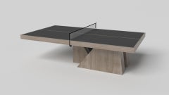Elevate Customs Stilt Tennis Table / Solid White Oak Wood in 9' - Made in USA