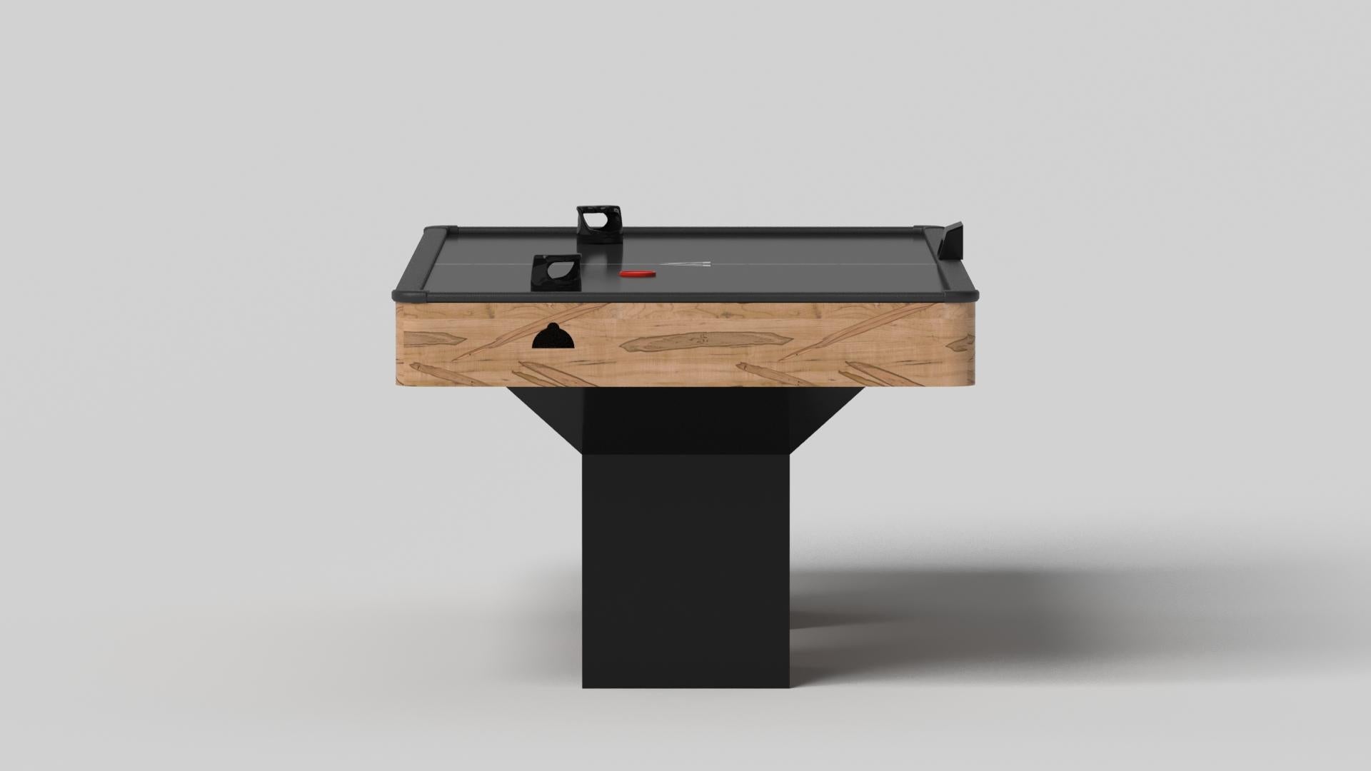 Minimalist Elevate Customs Trestle Air Hockey Tables / Solid Curly Maple in 7' -Made in USA For Sale