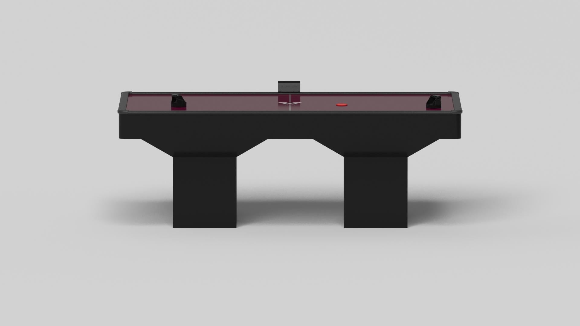 American Elevate Customs Trestle Air Hockey Tables /Solid Pantone Black in 7'-Made in USA For Sale