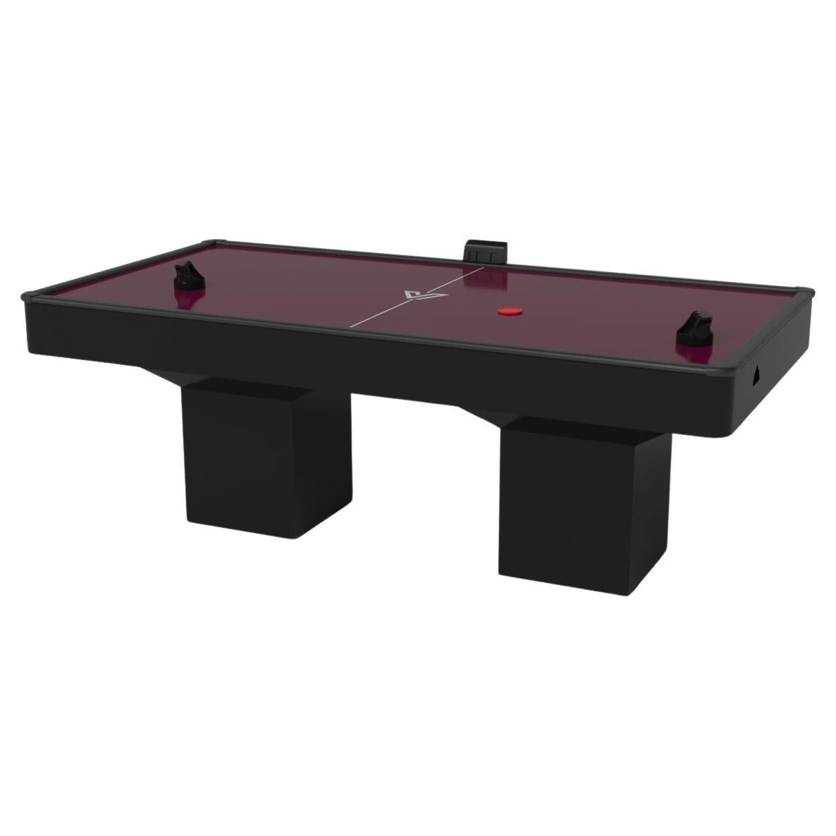 Elevate Customs Trestle Air Hockey Tables /Solid Pantone Black in 7'-Made in USA For Sale