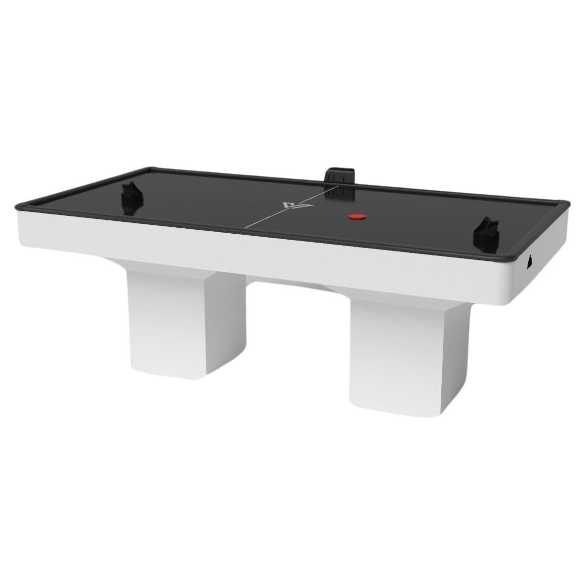 Elevate Customs Trestle Air Hockey Tables/Solid Pantone White in 7' -Made in USA For Sale