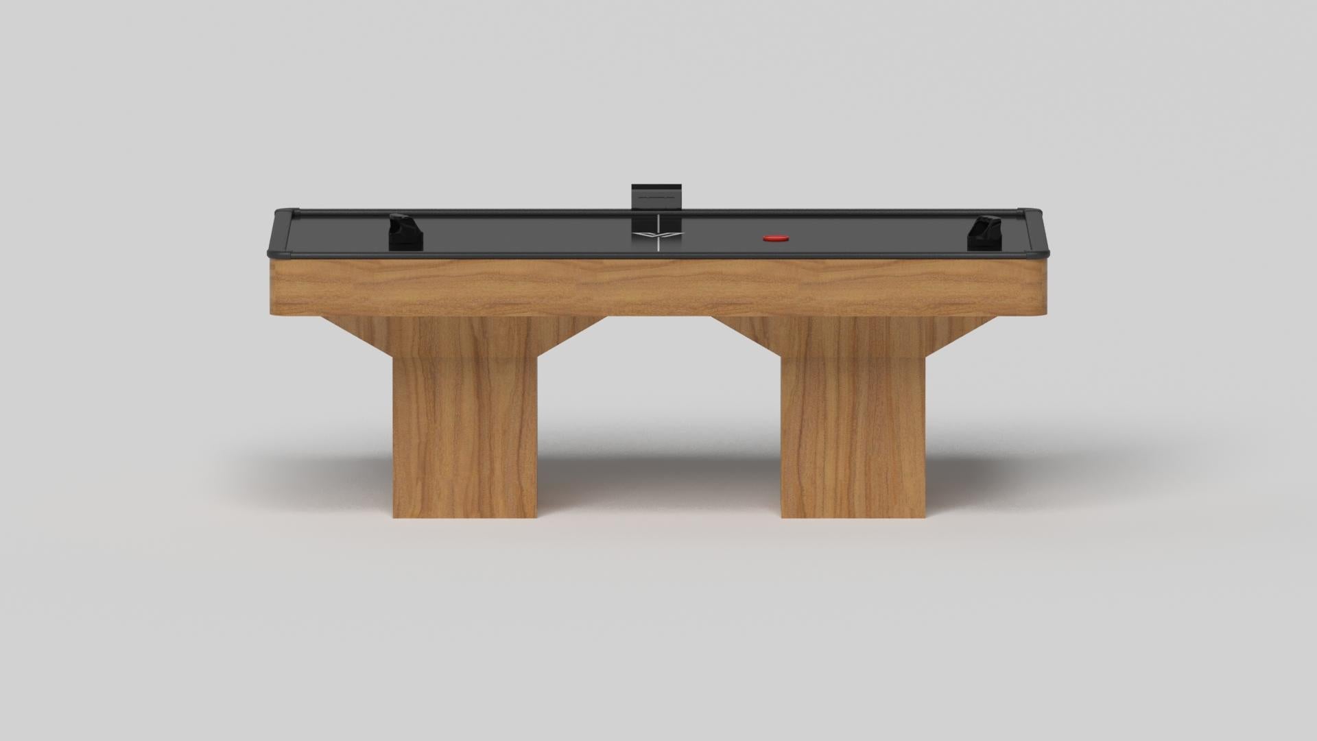 American Elevate Customs Trestle Air Hockey Tables / Solid Teak wood in 7' - Made in USA For Sale