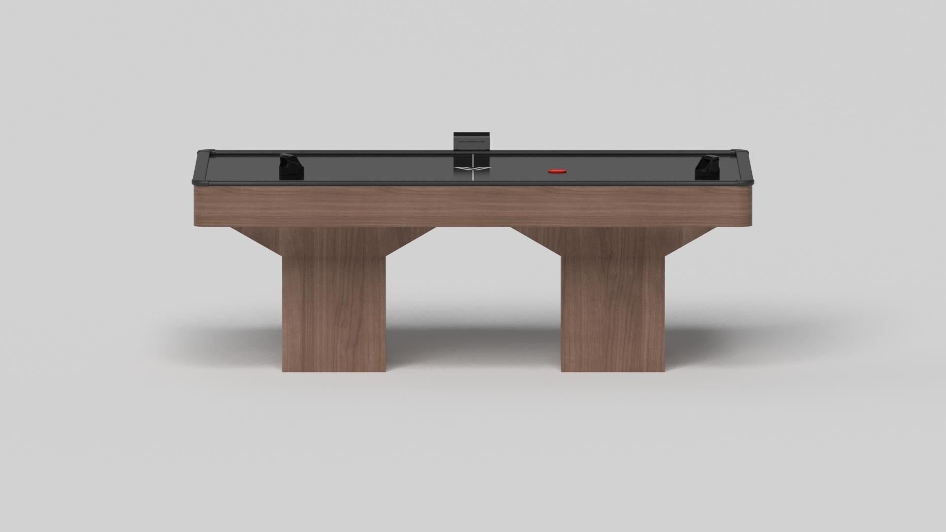 American Elevate Customs Trestle Air Hockey Tables / Solid Walnut Wood in 7' -Made in USA For Sale