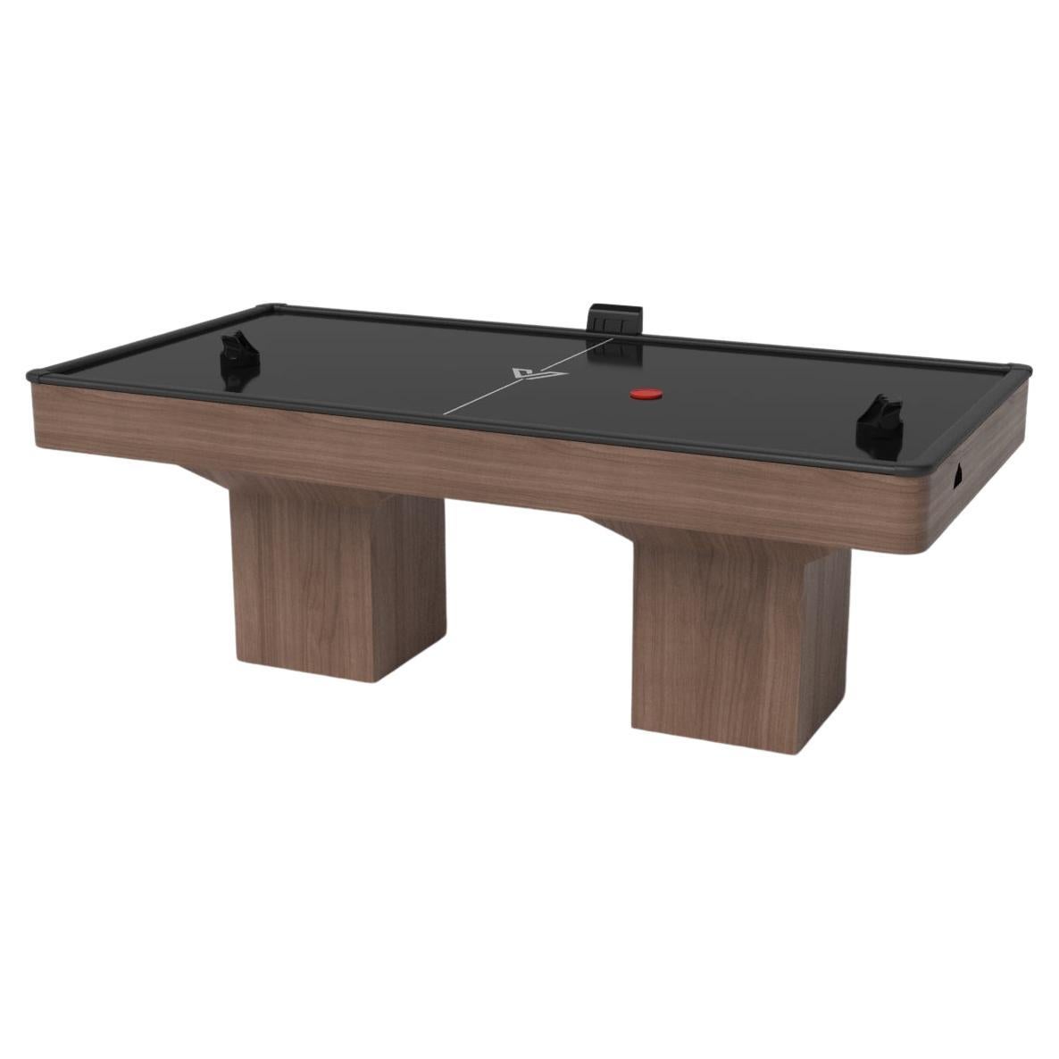 Elevate Customs Trestle Air Hockey Tables / Solid Walnut Wood in 7' -Made in USA For Sale