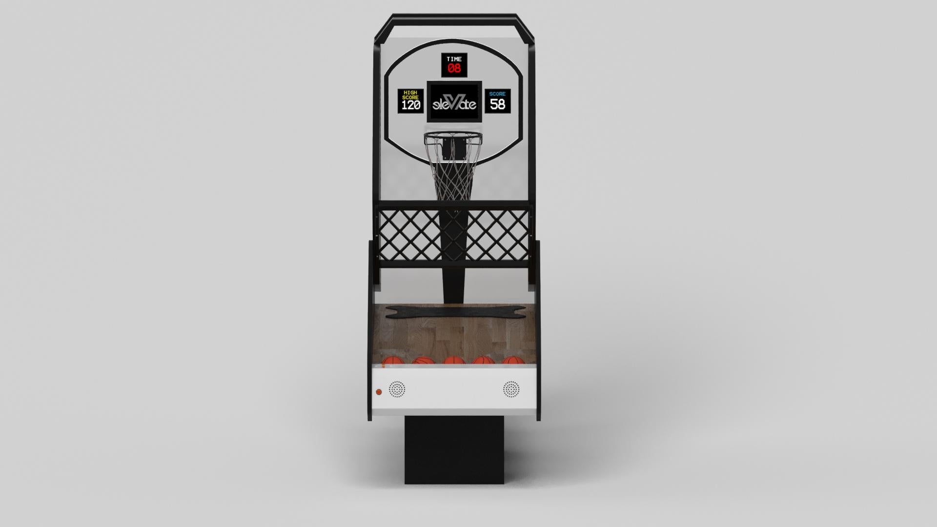 Minimalist Elevate Customs Trestle Basketball Tables/Solid Pantone Black Color in 8'3