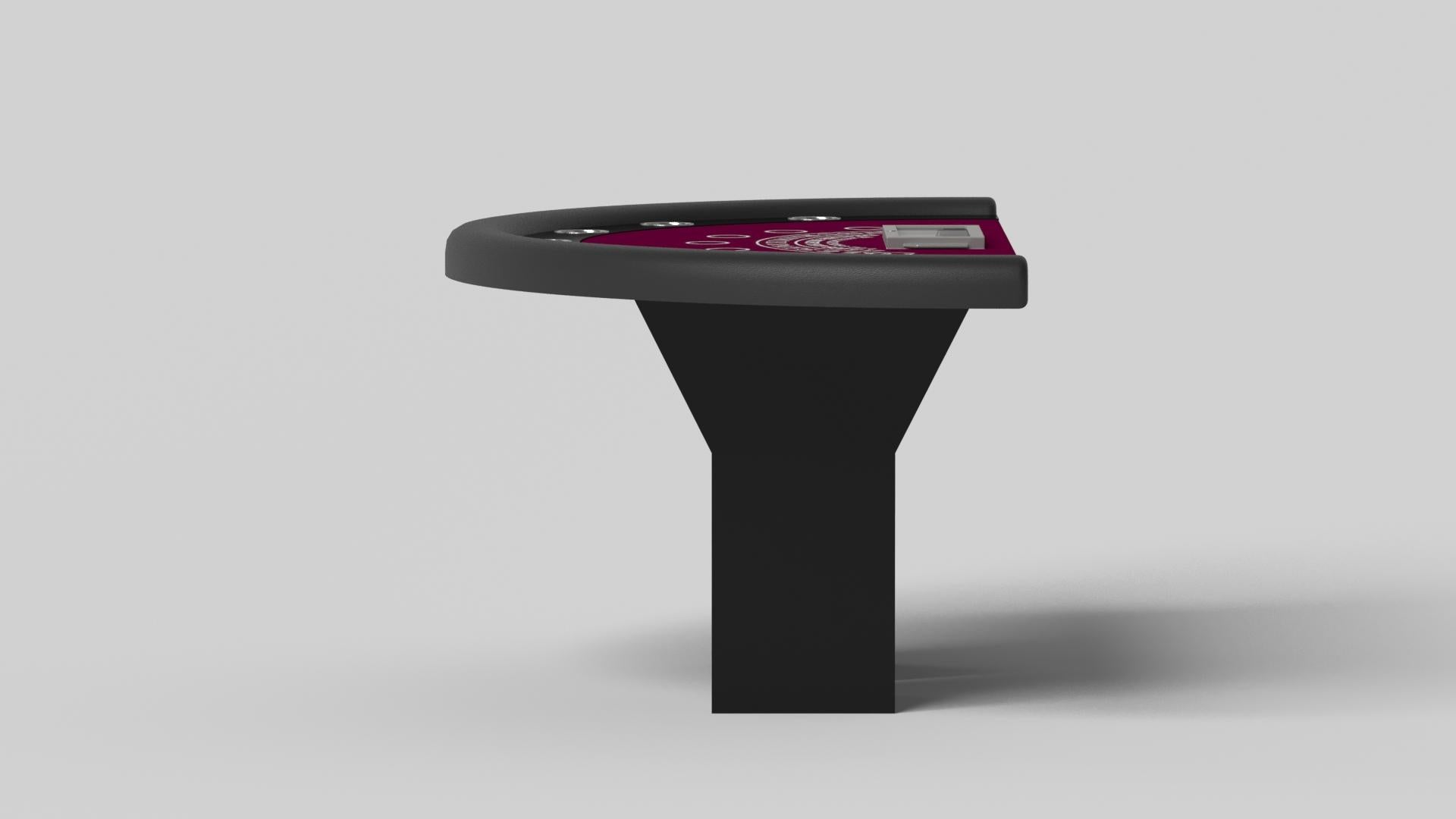 Minimalist Elevate Customs Trestle Black Jack Tables/Solid Pantone Black Color in 7'4