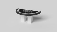 Elevate Customs Trestle Black Jack Tables/Solid Pantone White Color in 7'4" -USA