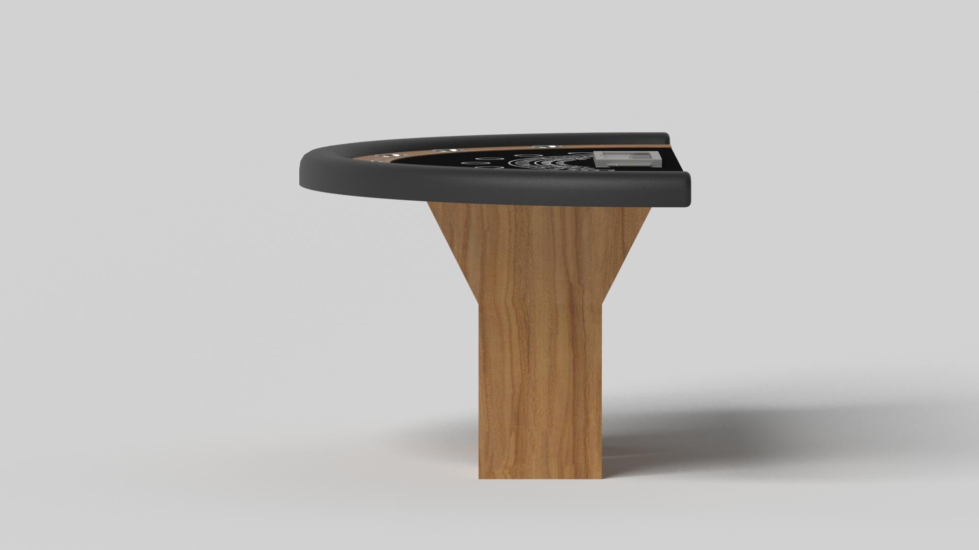 Minimalist Elevate Customs Trestle Black Jack Tables /Solid Teak Wood in 7'4