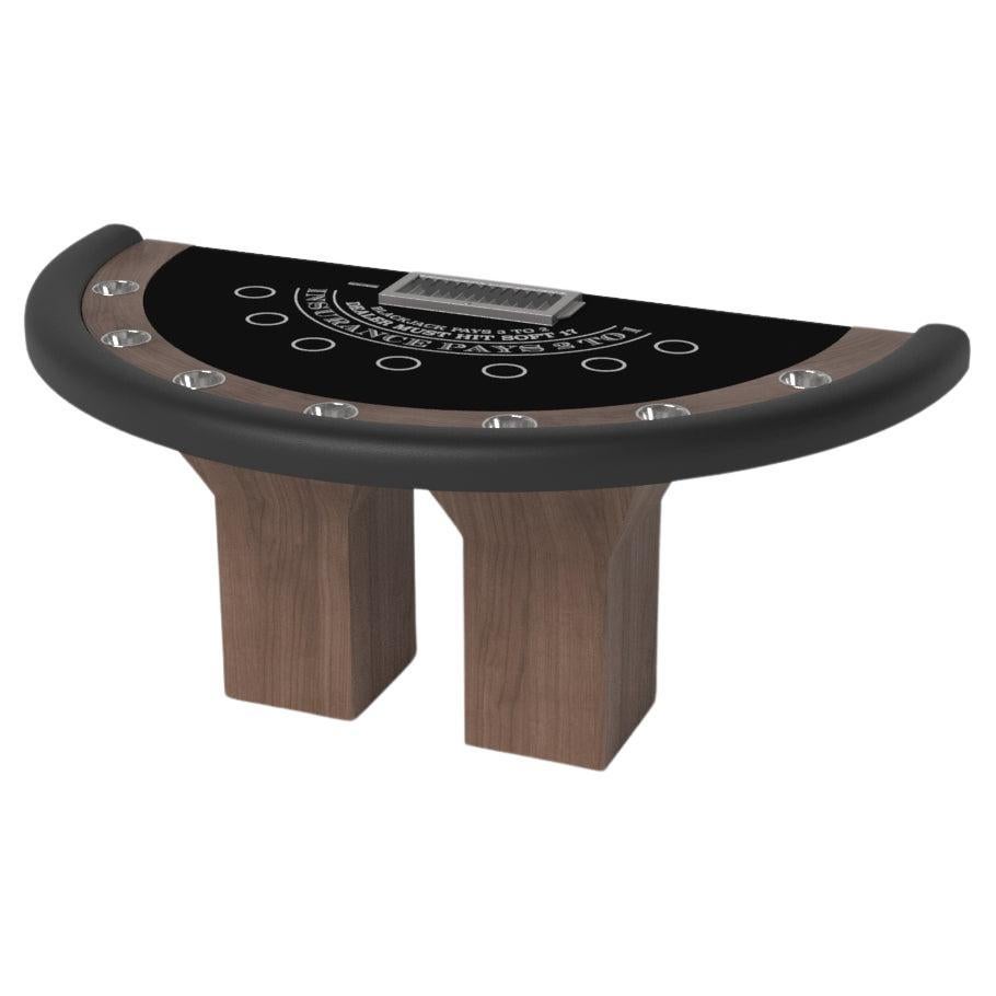 Elevate Customs Trestle Black Jack Tables/Solid Walnut Wood in 7'4" -Made in USA For Sale