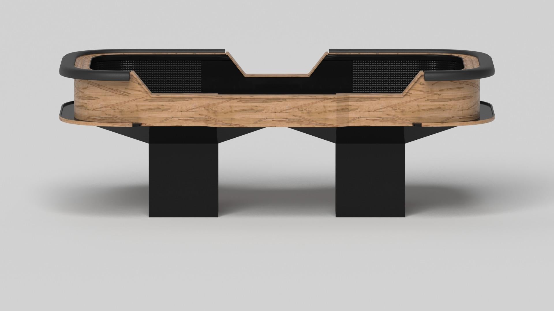 Minimalist Elevate Customs Trestle Craps Tables/Solid Curly Maple Wood in 9'9