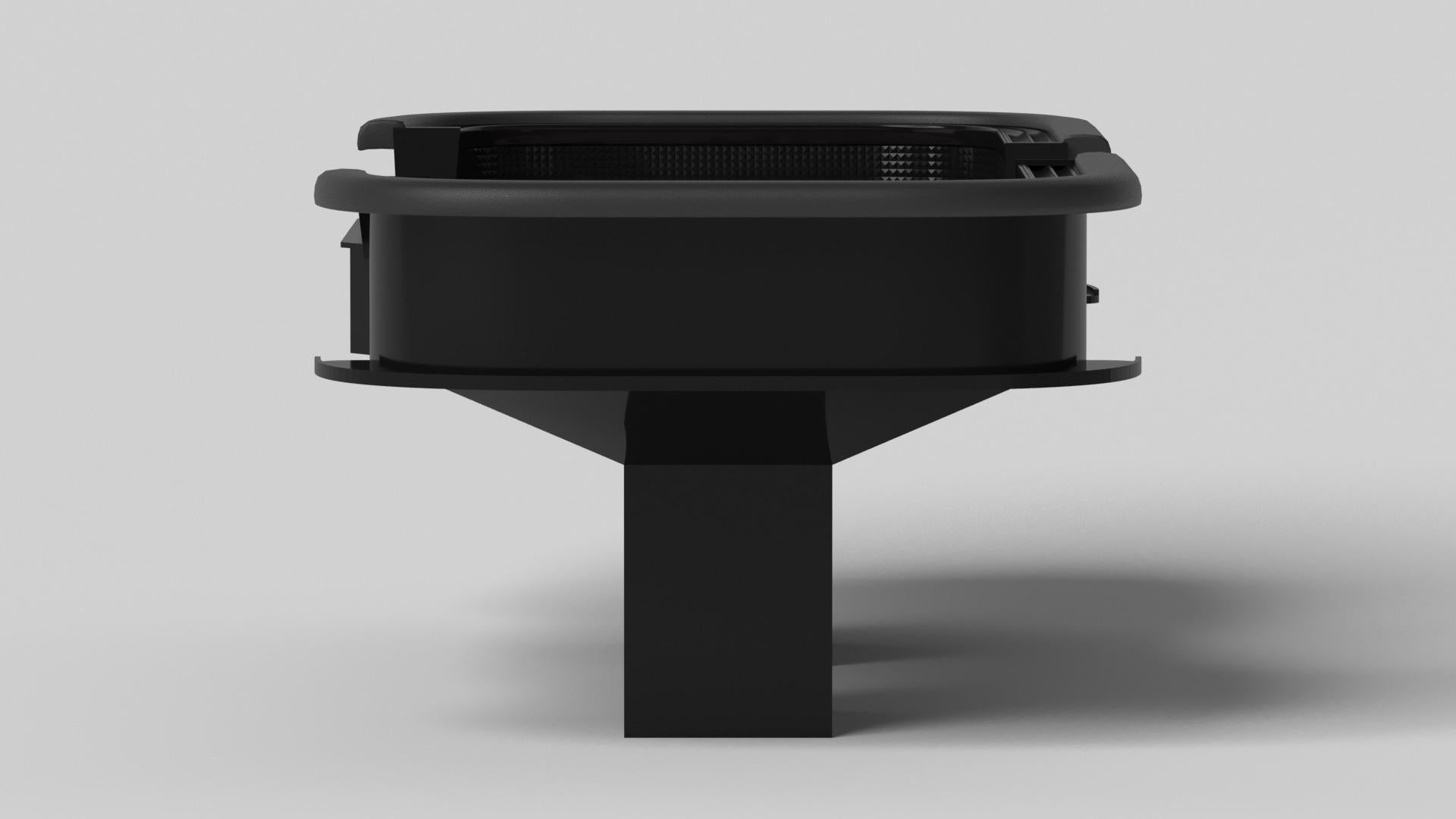 Minimalist Elevate Customs Trestle Craps Tables / Solid Pantone Black Color in 9'9