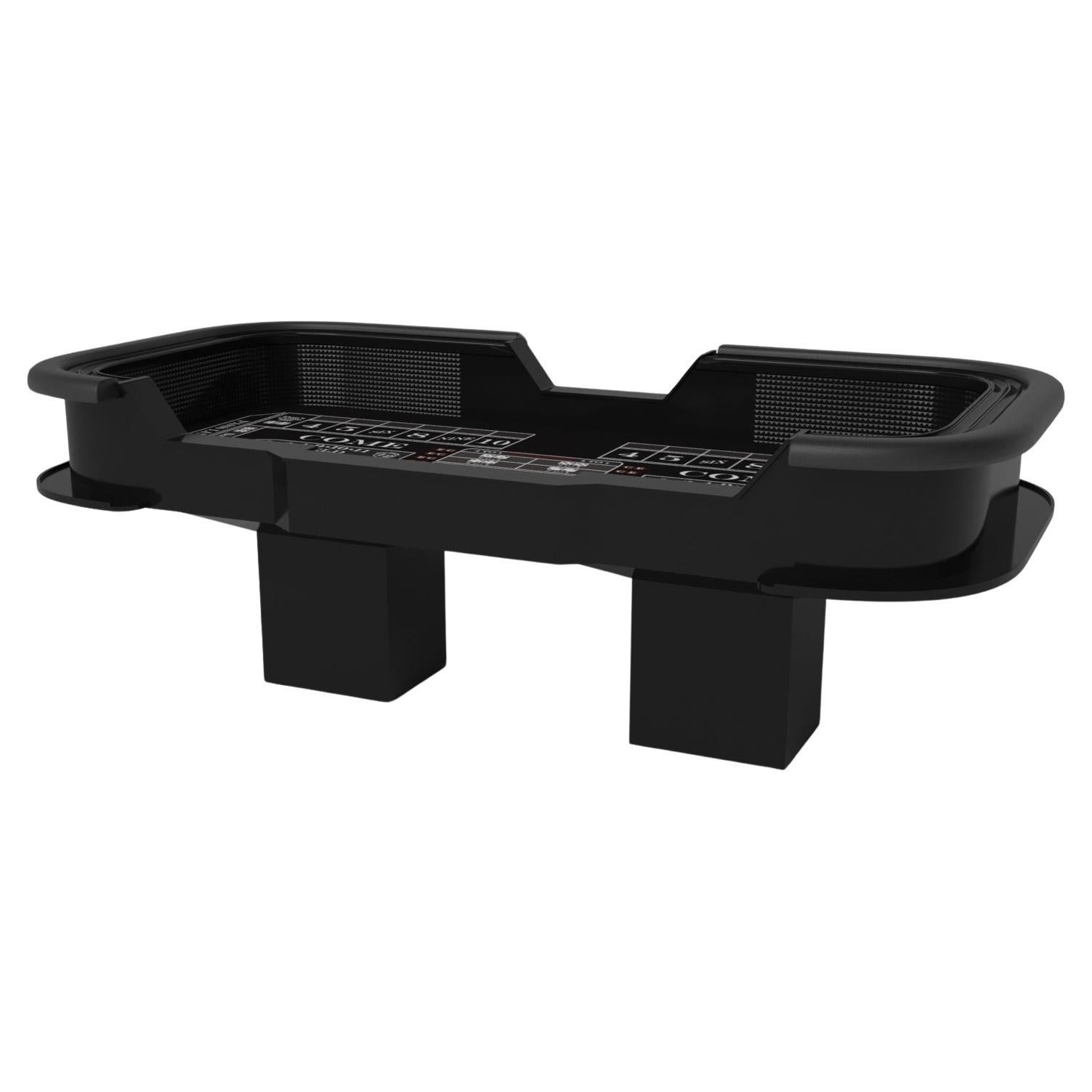Elevate Customs Trestle Craps Tables / Solid Pantone Black Color in 9'9" - USA For Sale