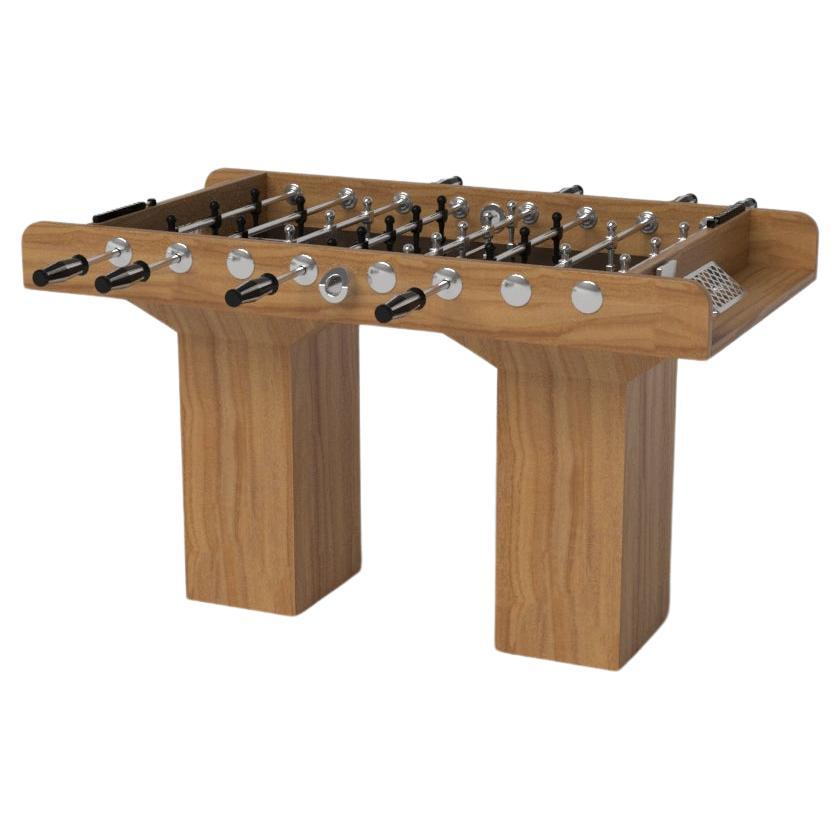 Elevate Customs Trestle Foosball Tables / Solid Teak Wood in 5' - Made in USA For Sale